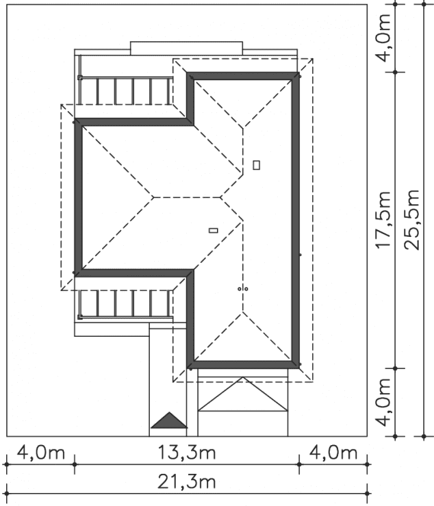 Rzut projektu Houston II (DCB107a) - Usytuowanie na działce