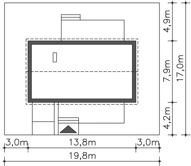 Rzut projektu Leeds IV (LMB70c) - Usytuowanie na działce