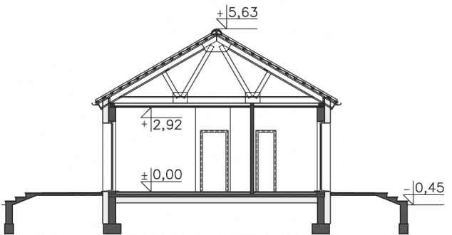 Rzut projektu Leeds IV (LMB70c) - Przekrój