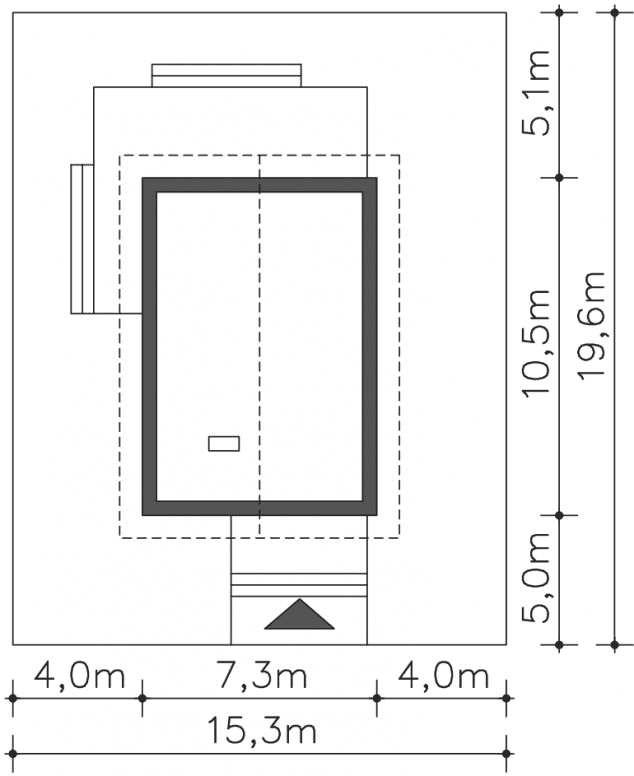 Rzut projektu Eden (LMP337) - Usytuowanie na działce