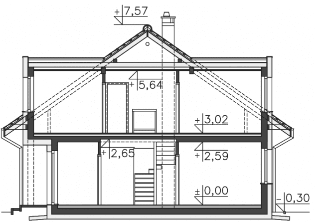 Rzut projektu Tallin (DCP336) - Przekrój