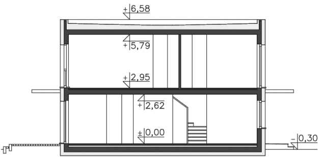 Rzut projektu Manchester (LMS21) - Przekrój