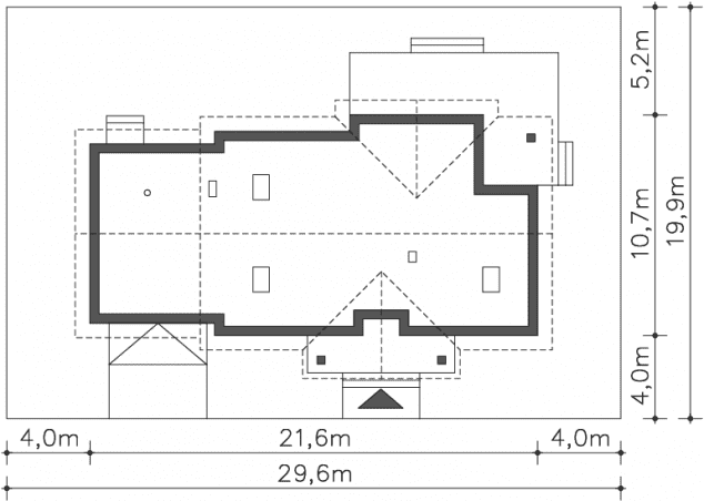 Rzut projektu Rockville II (DCB121a) - Usytuowanie na działce