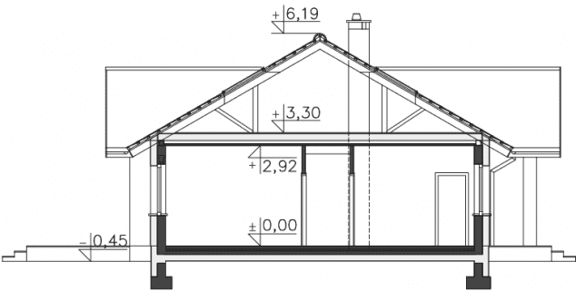Rzut projektu Rockville II (DCB121a) - Przekrój