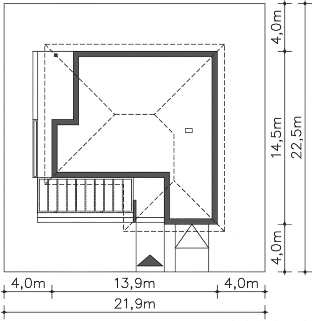 Rzut projektu Alto (DCB130) - Usytuowanie na działce