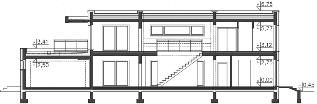 Rzut projektu Santander (DCP371) - Przekrój