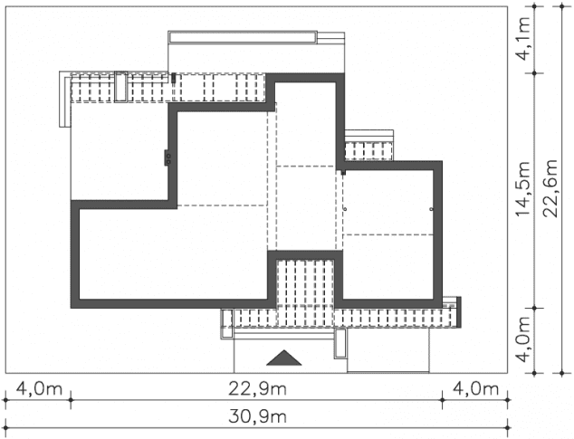 Rzut projektu Tarrafal (DCP372) - Usytuowanie na działce