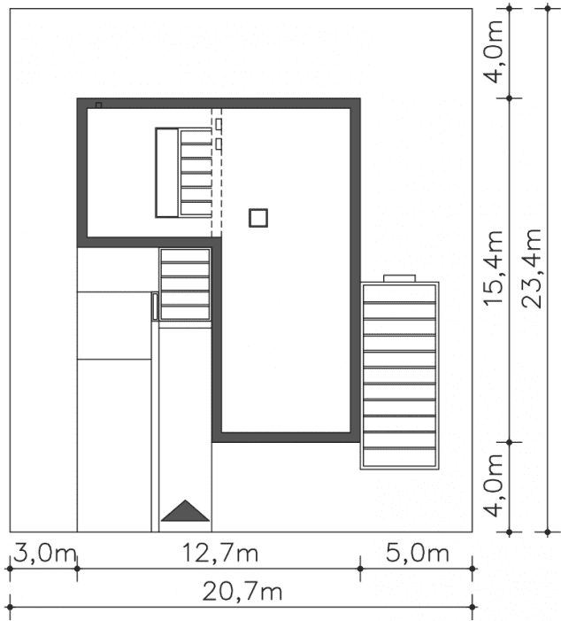 Rzut projektu Nelson (DCP373) - Usytuowanie na działce