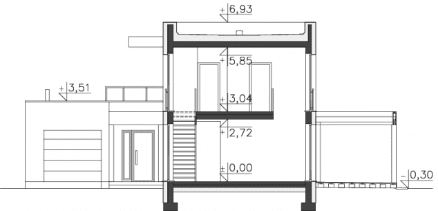 Rzut projektu Nelson (DCP373) - Przekrój