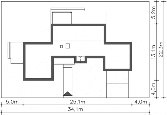 Rzut projektu Pacifica (DCP362) - Usytuowanie na działce