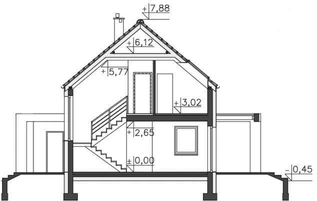 Rzut projektu Newcastle (DCP364) - Przekrój
