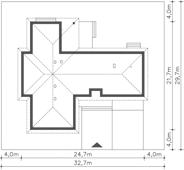 Rzut projektu Andora (DCB133) - Usytuowanie na działce