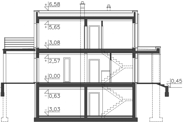 Rzut projektu Carrara V (DCP332d) - Przekrój