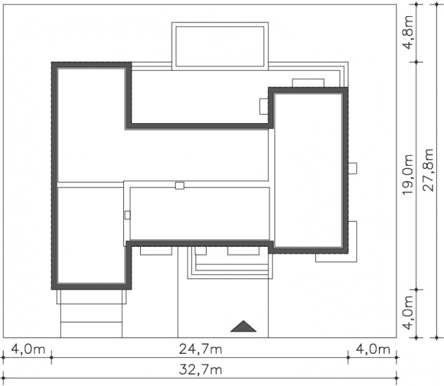 Rzut projektu Annecy (DCP360) - Usytuowanie na działce