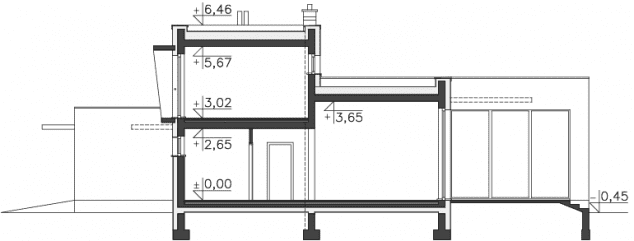Rzut projektu Annecy (DCP360) - Przekrój