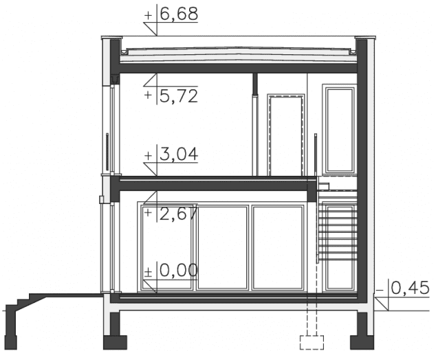 Rzut projektu Tanger (DCP375) - Przekrój
