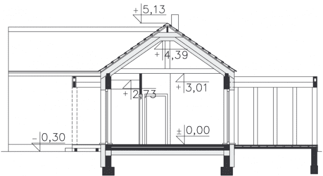 Rzut projektu Ribeira II (DCB135a) - Przekrój