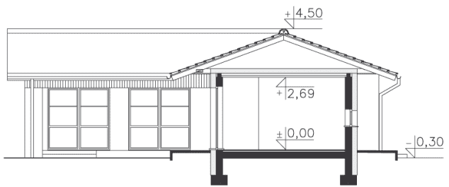 Rzut projektu Oviedo (DCB150) - Przekrój