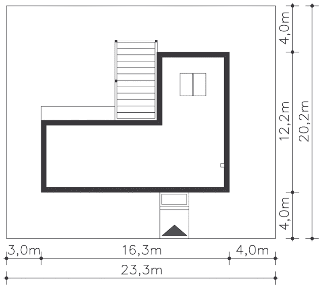 Rzut projektu Madison (DCB147) - Usytuowanie na działce
