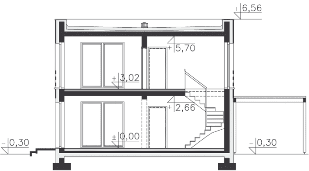 Rzut projektu Lyon (DCP378) - Przekrój