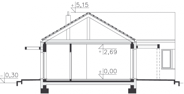 Rzut projektu Cincinnati (DCB151) - Przekrój