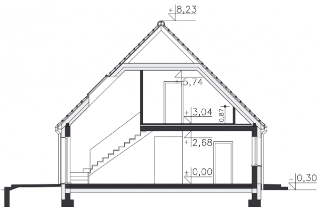 Rzut projektu Helsinki (DCP381) - Przekrój