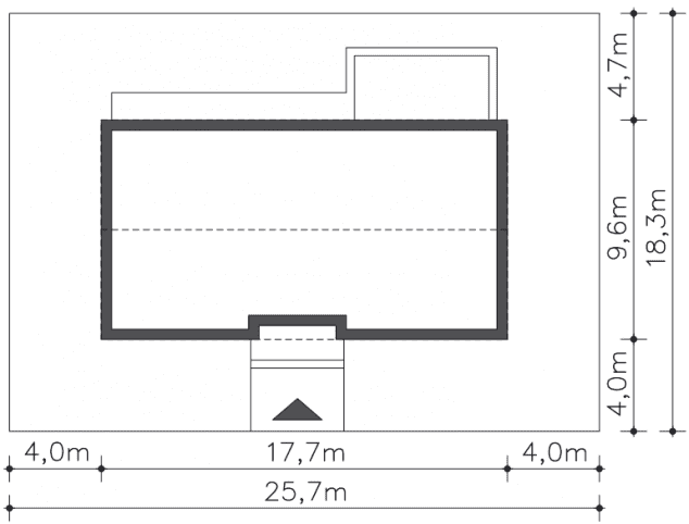 Rzut projektu Novara (DCB156) - Usytuowanie na działce
