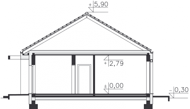 Rzut projektu Novara (DCB156) - Przekrój