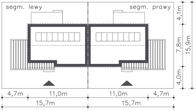 Rzut projektu Tenna II (DCBL51) - Usytuowanie na działce