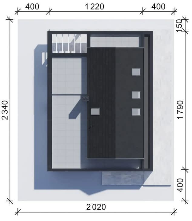 Rzut projektu BrickHouse 794 G2 w1 - Usytuowanie na działce