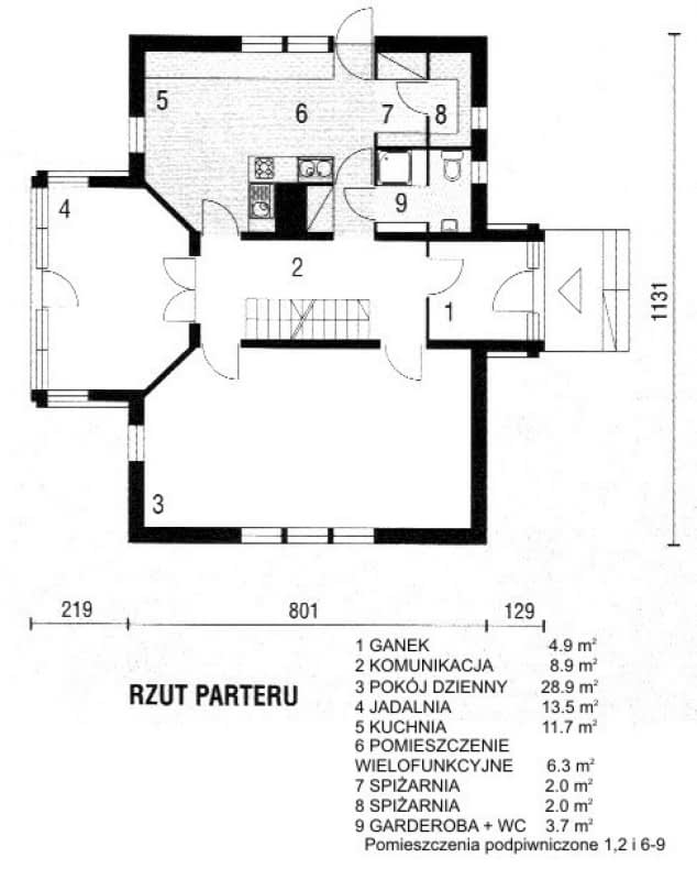 Rzut projektu WB-3305 - 