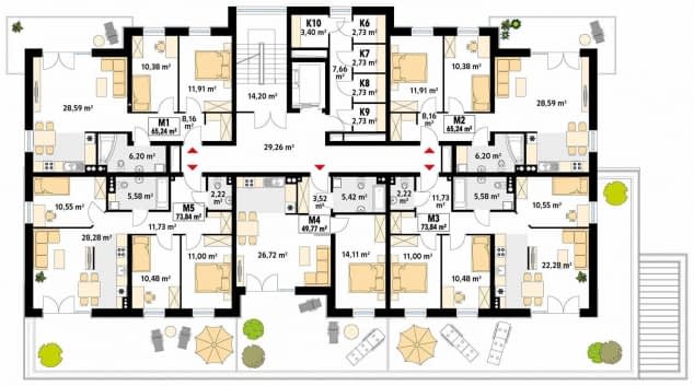 Rzut projektu Kameralny (SL) - pietro1