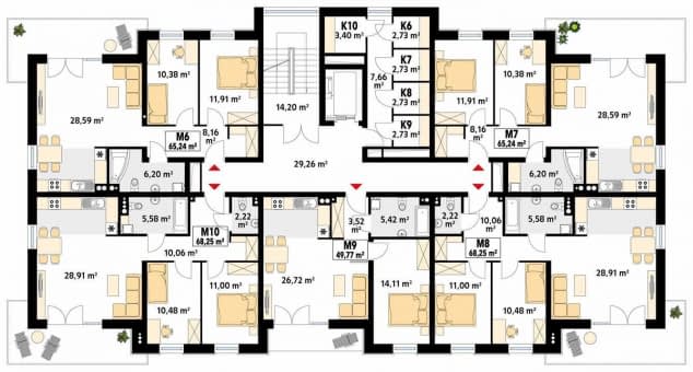 Rzut projektu Kameralny (SL) - pietro2