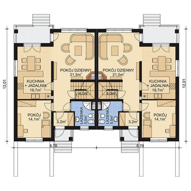 Rzut projektu APS 049 - Parter