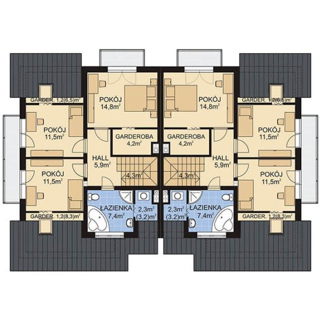 Rzut projektu APS 049 - Poddasze