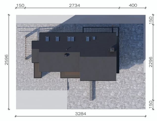 Rzut projektu NewHouse 721 - Usytuowanie na działce