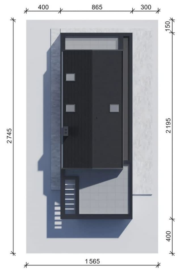 Rzut projektu NewHouse 755 G2 w1 - Usytuowanie na działce