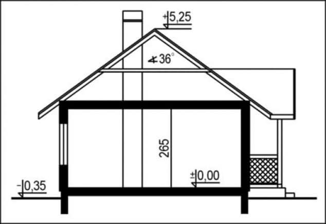 Rzut projektu WB-3383 - Przekrój