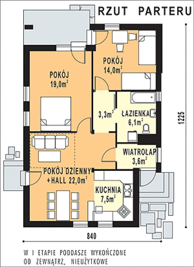 Rzut projektu WB-3401_I_ETAP - Parter