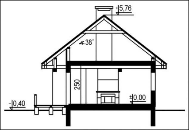 Rzut projektu WB-3910 - Przekrój