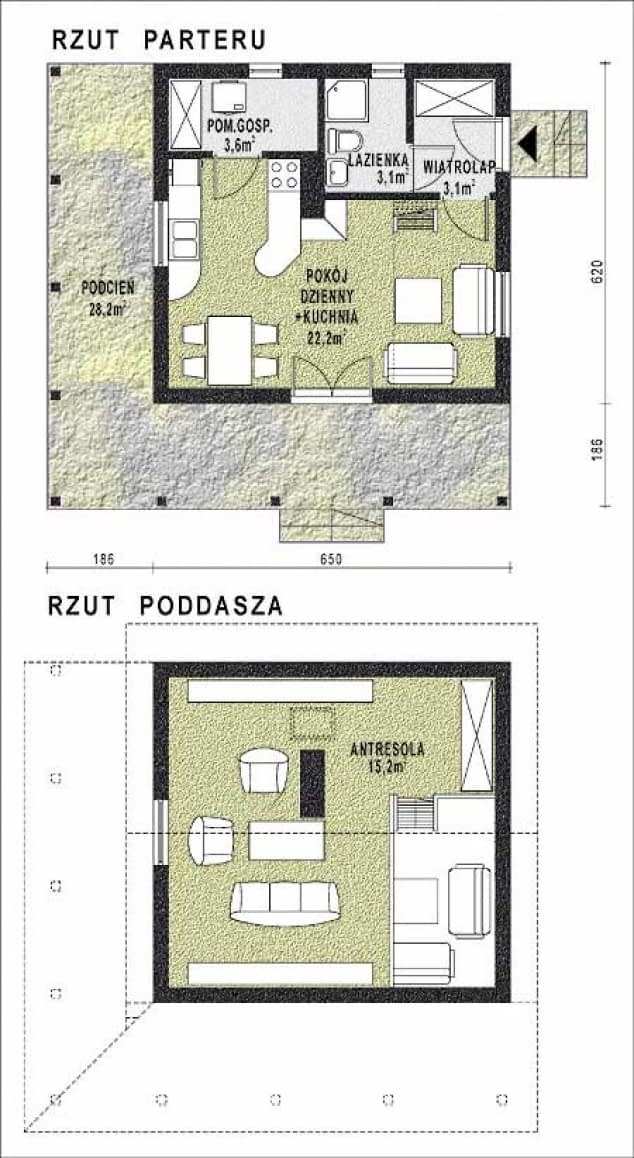 Rzut projektu WB-3914 - Parter