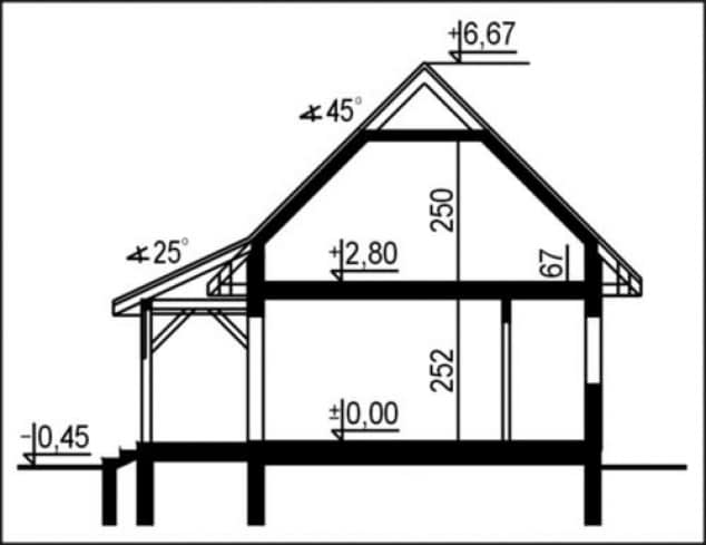 Rzut projektu WB-3914 - Przekrój