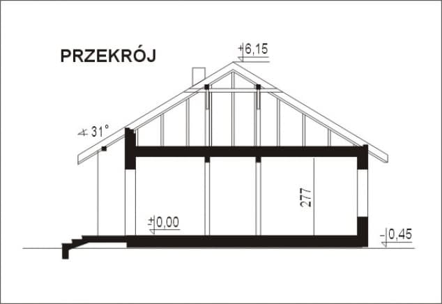 Rzut projektu WB-3927 - Przekrój