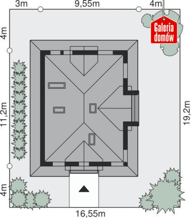 Rzut projektu Dom przy Sielskiej 4 - Sytuacja