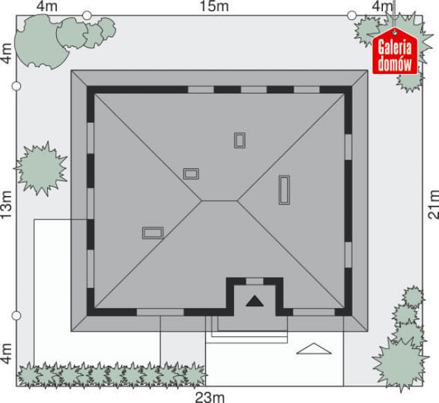 Rzut projektu Dom przy Słonecznej 5 - Sytuacja