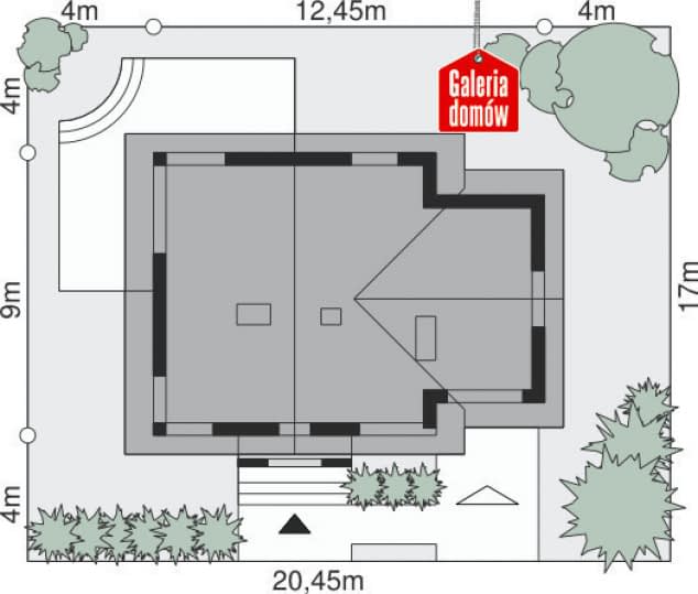 Rzut projektu Dom przy Cyprysowej 29 - Sytuacja