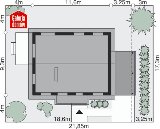 Rzut projektu Dom przy Przyjemnej 2 - Sytuacja