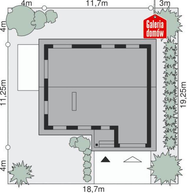 Rzut projektu Dom przy Przyjemnej 3 - Sytuacja