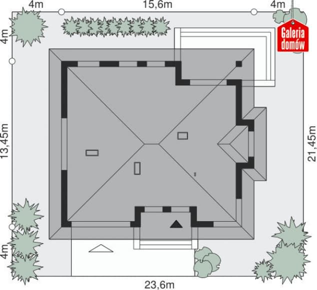 Rzut projektu Dom przy Pastelowej bis - Sytuacja