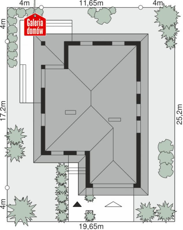 Rzut projektu Dom przy Pastelowej 7 - Sytuacja